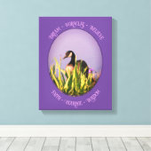 Toile Croire que le Canada Goose Irises Paroles inspiran (Insitu (Plancher de Bois))