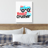 Toile Croisière Coeur de Camion Monster bleu Valentine (Insitu(Chambre))