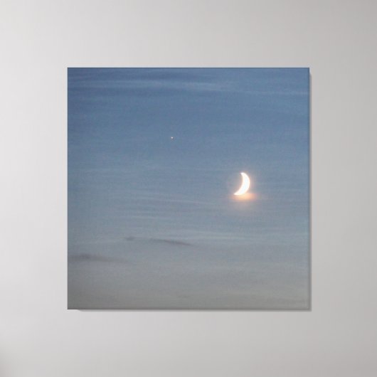 Toile Croissant de Lune sur un ciel de mer (Recto)