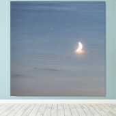 Toile Croissant de Lune sur un ciel de mer (Insitu (Plancher de Bois))