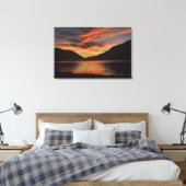 Toile Croissant du lac au coucher du soleil (Insitu(Chambre))