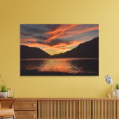 Toile Croissant du lac au coucher du soleil (Insitu(Salon))