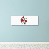 Toile Croissant mécanique avec roses rouges (Insitu (Plancher de Bois))