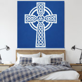 Toile Croix celtique bleue (Insitu(Chambre))