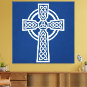 Toile Croix celtique bleue (Insitu(Salon))