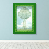 Toile Croix Celtique Verte Et Nuages (Insitu (Plancher de Bois))