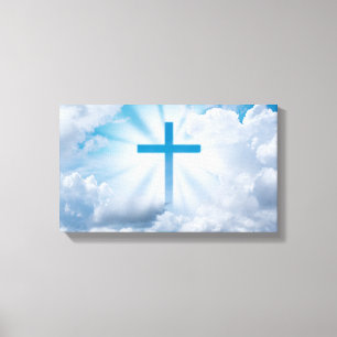 Toile Croix dans les nuages