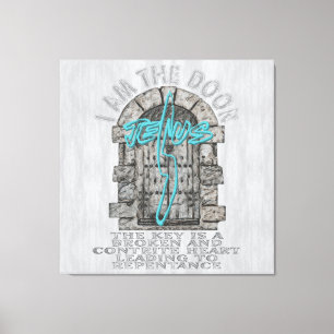 Toile Croix de Jésus gardant une porte T-shirt