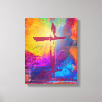 Croix de Jésus sur la peinture Abstraite