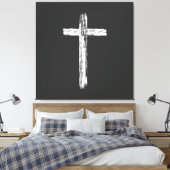 Toile Croix Grunge Chrétienne (Insitu(Chambre))