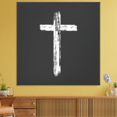 Toile Croix Grunge Chrétienne (Insitu(Salon))