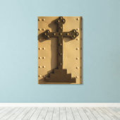 Toile Croix religieuse chrétienne, Irak (Insitu (Plancher de Bois))