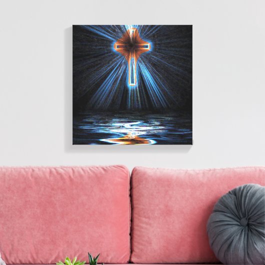 Toile croix sainte réfléchie sur l'eau (Insitu(Salon))