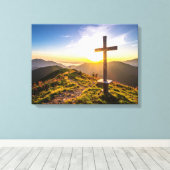 Toile Croix sur la colline (Insitu (Plancher de Bois))