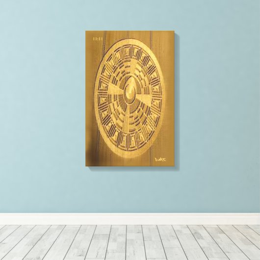 TOILE CROP CERCLE CANVAS DMT GRAFFITI SPIRITUEL (Insitu (Plancher de Bois))