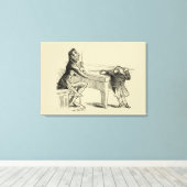 Toile Croquis au crayon de deux hommes jouant au billard (Insitu (Plancher de Bois))