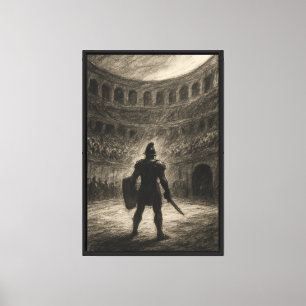 Toile Croquis de charbon de bois de l'arène du gladiateu