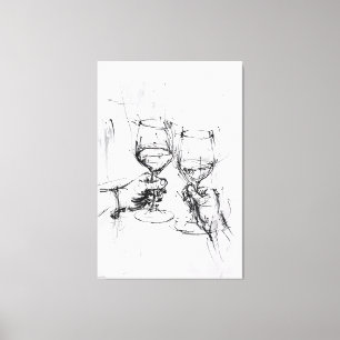 Toile Croquis de toast Abstrait -