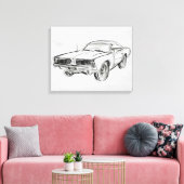Toile Croquis de voiture classique IV (Insitu(Salon))