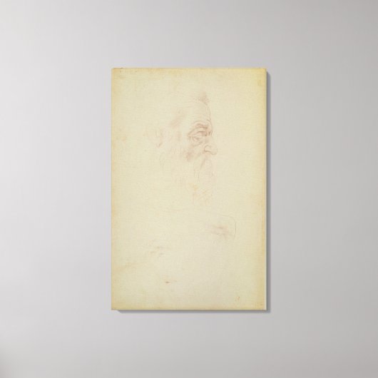 Toile Croquis d'une tête mâle et de deux jambes (Recto)