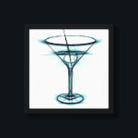 Toile Croquis en verre Martini<br><div class="desc">Croquis d'un verre de martini à cocktails avec une olive.</div>
