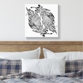 Toile Croquis Inspiré Des Plumes 6 (Insitu(Chambre))