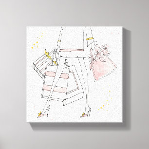 Toile Croquis rose moderne sauvage de mode d'Apple  