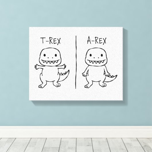 Toile Croquis T-Rex T-Pose (Insitu (Plancher de Bois))