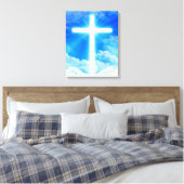 Toile Cross of Light Jesus Christ Customizable Christian (Insitu(Chambre))
