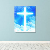 Toile Cross of Light Jesus Christ Customizable Christian (Insitu (Plancher de Bois))
