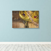 Toile cross of thorns and gold crown witnails (Insitu (Plancher de Bois))