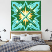 Toile Crossed Fantasy Arrows with Glowing Energy – Dynam (Insitu(Chambre))