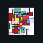 Toile Crossroads - Etude No. 3: Multidimensional Reality<br><div class="desc">Dive into the complexity of modern existence with 'Crossroads - Etude No. 3'. This abstract masterpiece uses overlapping rectangular forms and a rich palette of deep reds, blues, and earth tones to represent the intersection of different life paths and dimensions. A perfect conversation starter, this artwork brings a sense of...</div>