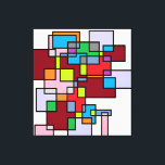 Toile Crossroads - Etude No. 3: Multidimensional Reality<br><div class="desc">Dive into the complexity of modern existence with 'Crossroads - Etude No. 3'. This abstract masterpiece uses overlapping rectangular forms and a rich palette of deep reds, blues, and earth tones to represent the intersection of different life paths and dimensions. A perfect conversation starter, this artwork brings a sense of...</div>