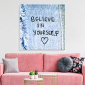 Toile Croyez en vous Blue Denim Motivational (Insitu(Salon))
