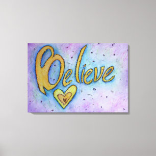 Toile Croyez Inspirational Word Peinture Canvas Art
