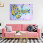 Toile Croyez Inspirational Word Peinture Canvas Art (Insitu(Salon))
