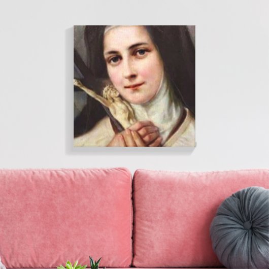 Toile Crucifix vintage St.Therese (Insitu(Salon))