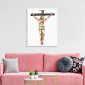 Toile Crucifixion Jésus Christ Croix Aquarelle art (Insitu(Salon))