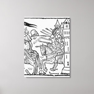 Toile Crusading les chevaliers montent pour faire la