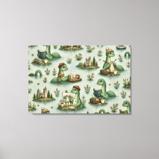 Toile Cryptides confortables Nessie Monstre du Loch Ness (Recto)