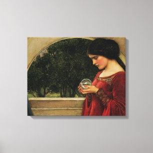 Toile Crystal Ball Woman Waterhouse Peinture