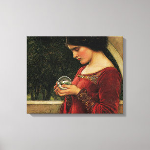 Toile Crystal Ball Woman Waterhouse Peinture