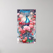 Toile Crystal Blooms Wonderland : Peacock Canvas Art (Recto)
