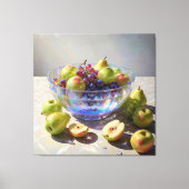 Toile *~*Crystal Bowl Still Life Fruit Art Don SC6 (Recto)