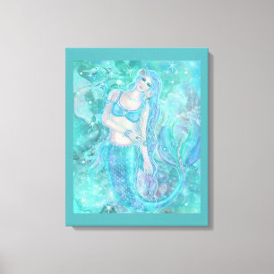Toile Crystal Mermaid rêve par Renee Lavoie