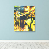 Toile Cuba funky Mojito bar imprimé voyage (Insitu (Plancher de Bois))
