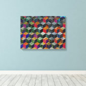 Toile Cubes géométriques vintages (Insitu (Plancher de Bois))