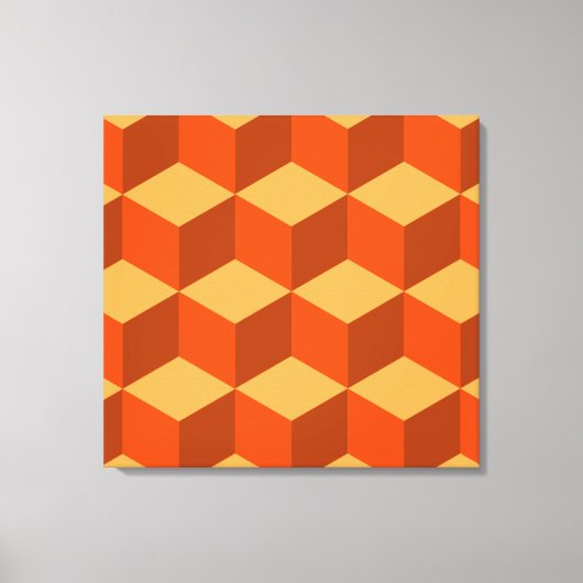 Toile Cubes orange (Recto)