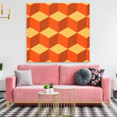 Toile Cubes orange (Insitu(Salon))